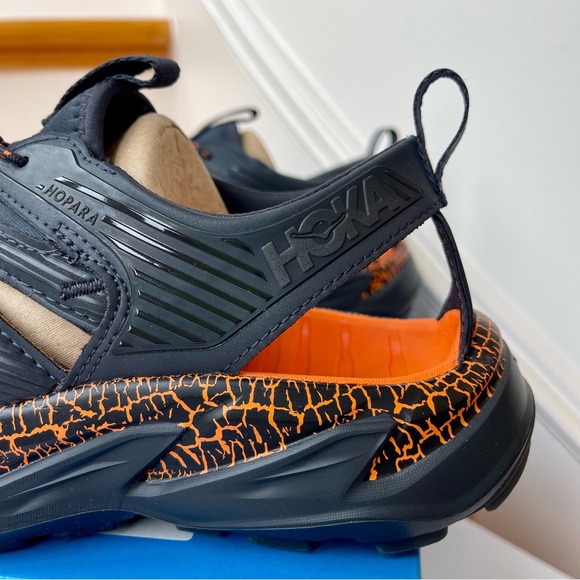 NWT Hoka Hopara Hiking Sandal Wet / Dry exploring shoe - blue graphite / orange - Picture 8 of 16